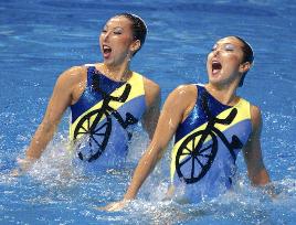 Japan's synchronized swimmers lead in technical routine